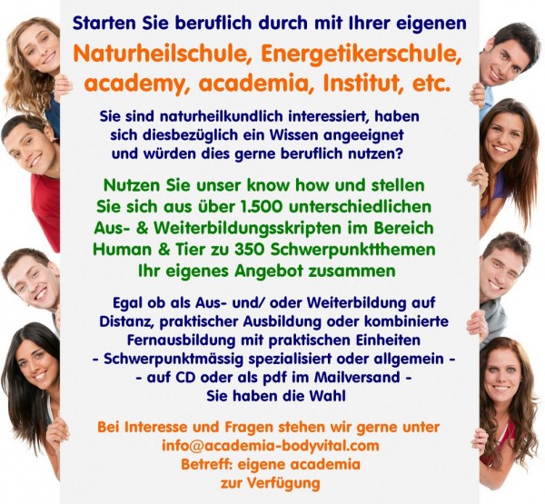 Aktion "eigene Naturheilschule, Energetikerschule, ..."